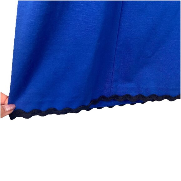 Talbots Refined Ponte Rickrack Trimmed Blue Sheath Midi Dress Size 20 Office - Picture 7 of 11